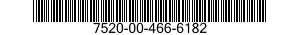 7520-00-466-6182 RUBBER STAMP,FIXED TYPE 7520004666182 004666182