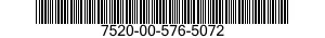 7520-00-576-5072  7520005765072 005765072