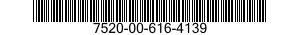 7520-00-616-4139  7520006164139 006164139