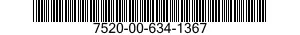 7520-00-634-1367  7520006341367 006341367