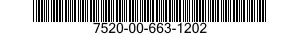 7520-00-663-1202  7520006631202 006631202
