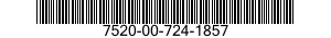 7520-00-724-1857  7520007241857 007241857