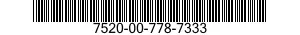 7520-00-778-7333  7520007787333 007787333