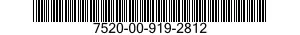 7520-00-919-2812  7520009192812 009192812