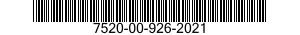 7520-00-926-2021  7520009262021 009262021