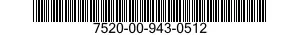 7520-00-943-0512  7520009430512 009430512