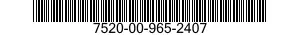 7520-00-965-2407  7520009652407 009652407