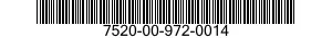 7520-00-972-0014  7520009720014 009720014