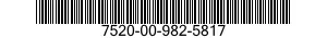7520-00-982-5817  7520009825817 009825817
