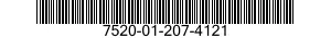 7520-01-207-4121 RUBBER STAMP,FIXED TYPE 7520012074121 012074121