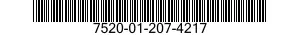 7520-01-207-4217 RUBBER STAMP,FIXED TYPE 7520012074217 012074217