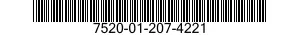 7520-01-207-4221 RUBBER STAMP,FIXED TYPE 7520012074221 012074221