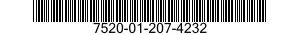 7520-01-207-4232 RUBBER STAMP,FIXED TYPE 7520012074232 012074232