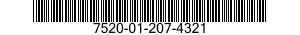 7520-01-207-4321  7520012074321 012074321