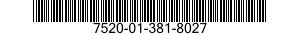 7520-01-381-8027 RUBBER STAMP,FIXED TYPE 7520013818027 013818027