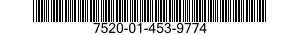 7520-01-453-9774 RUBBER STAMP,FIXED TYPE 7520014539774 014539774