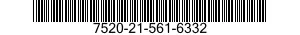 7520-21-561-6332 RUBBER STAMP,FIXED TYPE 7520215616332 215616332