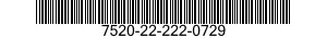 7520-22-222-0729  7520222220729 222220729