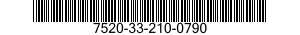 7520-33-210-0790 RUBBER STAMP,FIXED TYPE 7520332100790 332100790