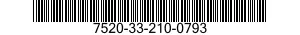 7520-33-210-0793 RUBBER STAMP,FIXED TYPE 7520332100793 332100793