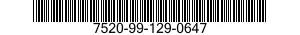 7520-99-129-0647  7520991290647 991290647