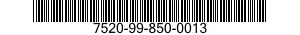7520-99-850-0013  7520998500013 998500013