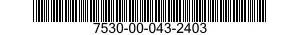 7530-00-043-2403 CHART,RECORDING INSTRUMENT 7530000432403 000432403