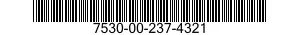 7530-00-237-4321  7530002374321 002374321