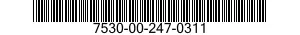 7530-00-247-0311 CARD,INDEX 7530002470311 002470311