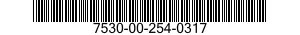 7530-00-254-0317  7530002540317 002540317