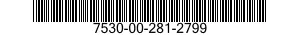 7530-00-281-2799  7530002812799 002812799