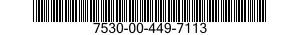 7530-00-449-7113  7530004497113 004497113