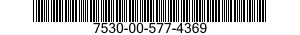 7530-00-577-4369 LABEL 7530005774369 005774369