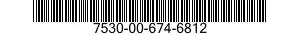 7530-00-674-6812  7530006746812 006746812