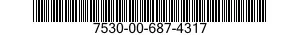 7530-00-687-4317  7530006874317 006874317