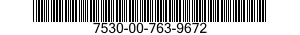 7530-00-763-9672  7530007639672 007639672