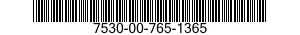 7530-00-765-1365  7530007651365 007651365