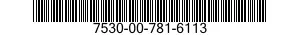 7530-00-781-6113  7530007816113 007816113