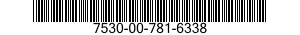 7530-00-781-6338  7530007816338 007816338