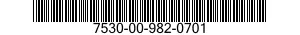 7530-00-982-0701  7530009820701 009820701