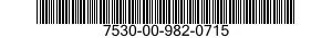 7530-00-982-0715  7530009820715 009820715