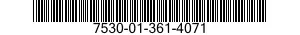7530-01-361-4071 LABEL 7530013614071 013614071
