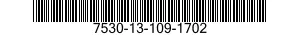 7530-13-109-1702 CHART,RECORDING INSTRUMENT 7530131091702 131091702