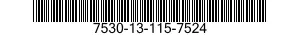 7530-13-115-7524 FOLDER SET,FILE 7530131157524 131157524