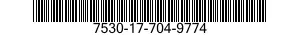 7530-17-704-9774 BOOK,RECORD 7530177049774 177049774