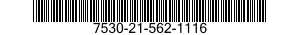 7530-21-562-1116 FORM,PRINTED 7530215621116 215621116
