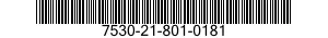 7530-21-801-0181 SCREW,MACHINE 7530218010181 218010181