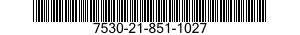 7530-21-851-1027 FORM,PRINTED 7530218511027 218511027