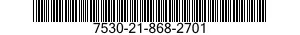 7530-21-868-2701 FORM,PRINTED 7530218682701 218682701