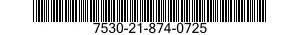 7530-21-874-0725 FORM,PRINTED 7530218740725 218740725